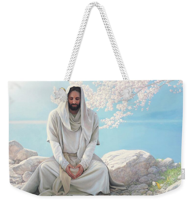 Jesus Weekender Tote Bag featuring the painting As I Have Loved You by Greg Olsen