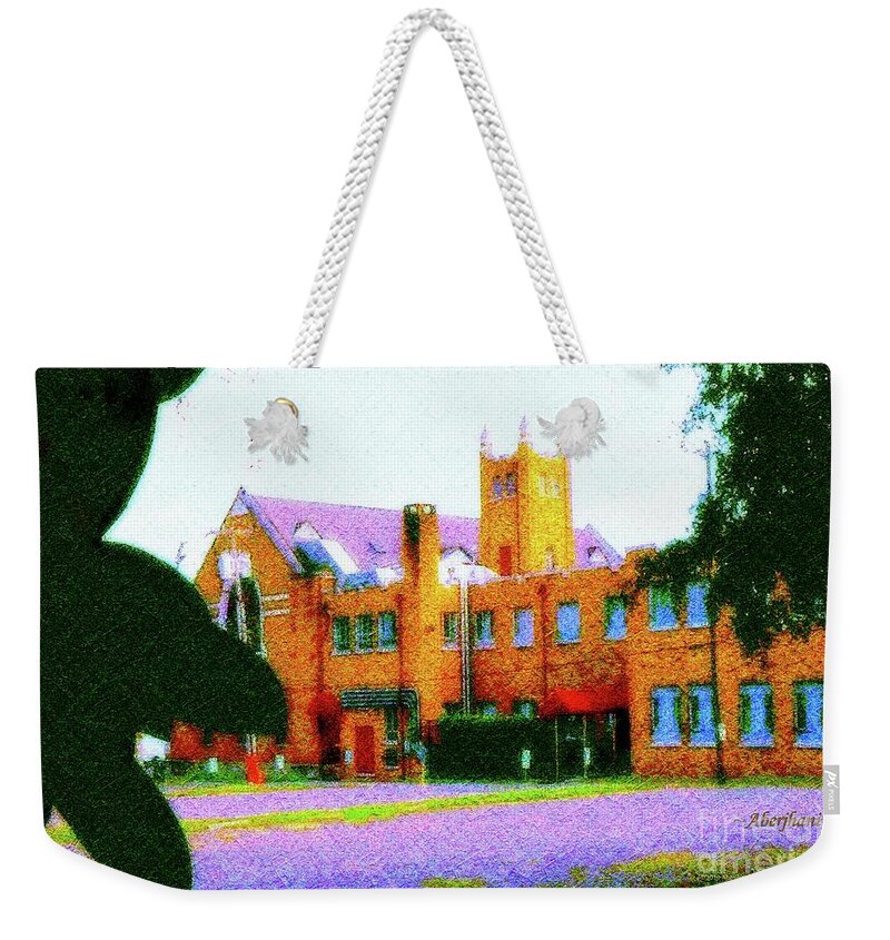 American Churches Weekender Tote Bag featuring the painting Asbury Castle View by Aberjhani