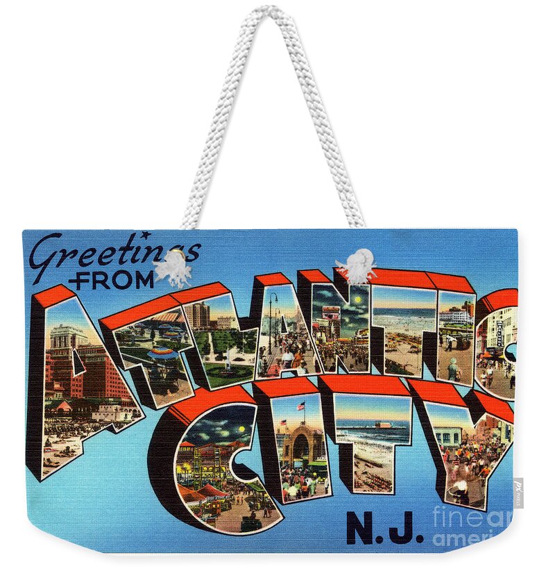 Lbi Weekender Tote Bag featuring the photograph Atlantic City Greetings #3 by Mark Miller