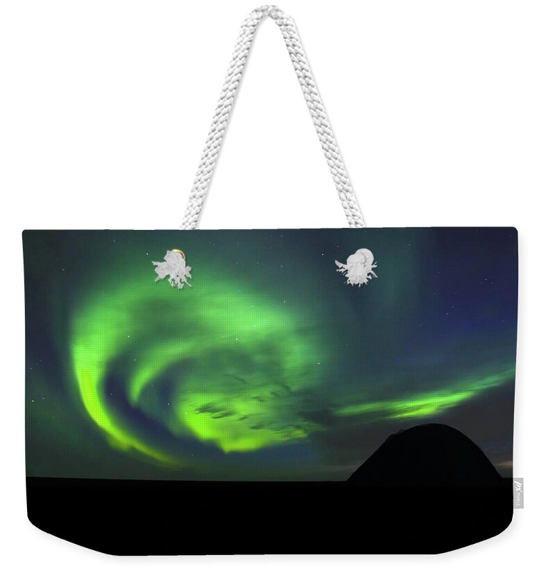 Aurora Borealis Alaska Weekender Tote Bag featuring the photograph Aurora Borealis in alaska by Greg Smith