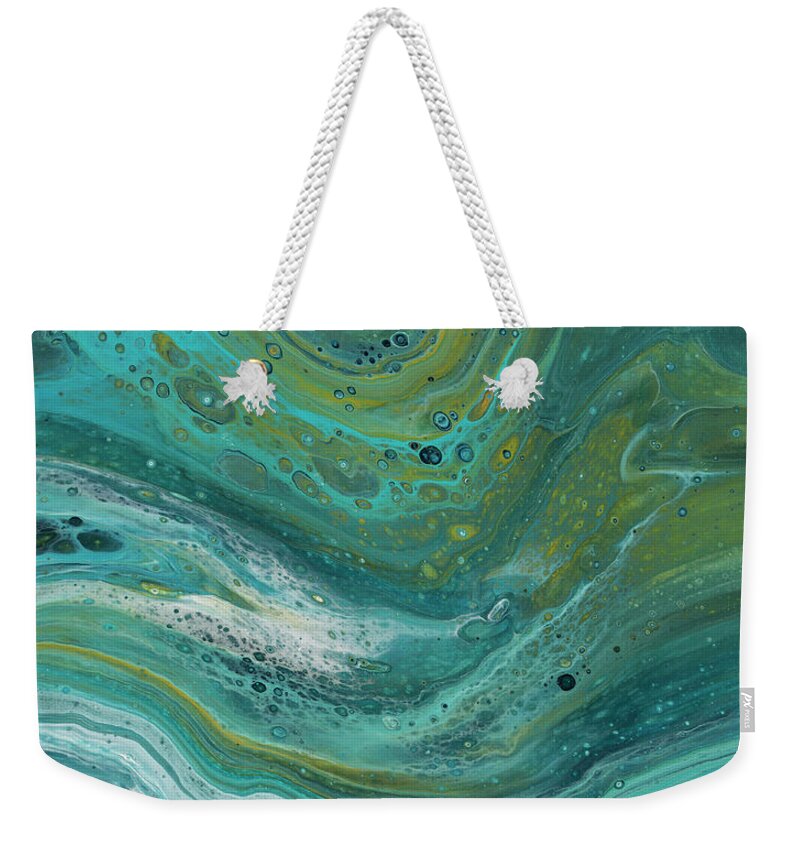 Abstract Weekender Tote Bag featuring the painting Aurora by Darice Machel McGuire