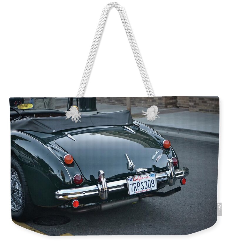  Weekender Tote Bag featuring the photograph Austin Healey 3000 by Dean Ferreira