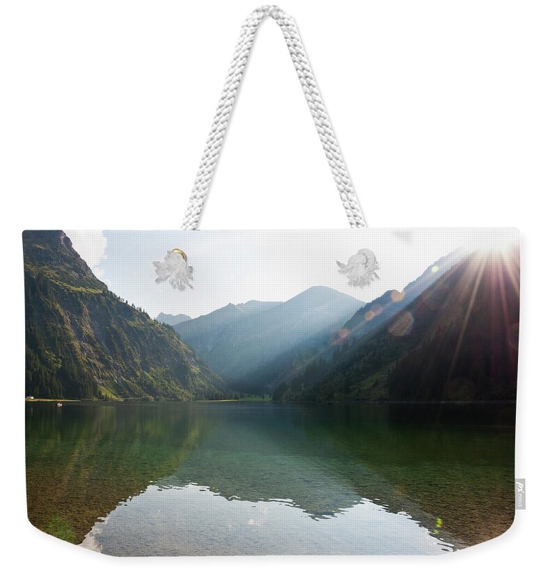 Scenics Weekender Tote Bag featuring the photograph Austria, View Of Lake Vilsalpsee by Westend61