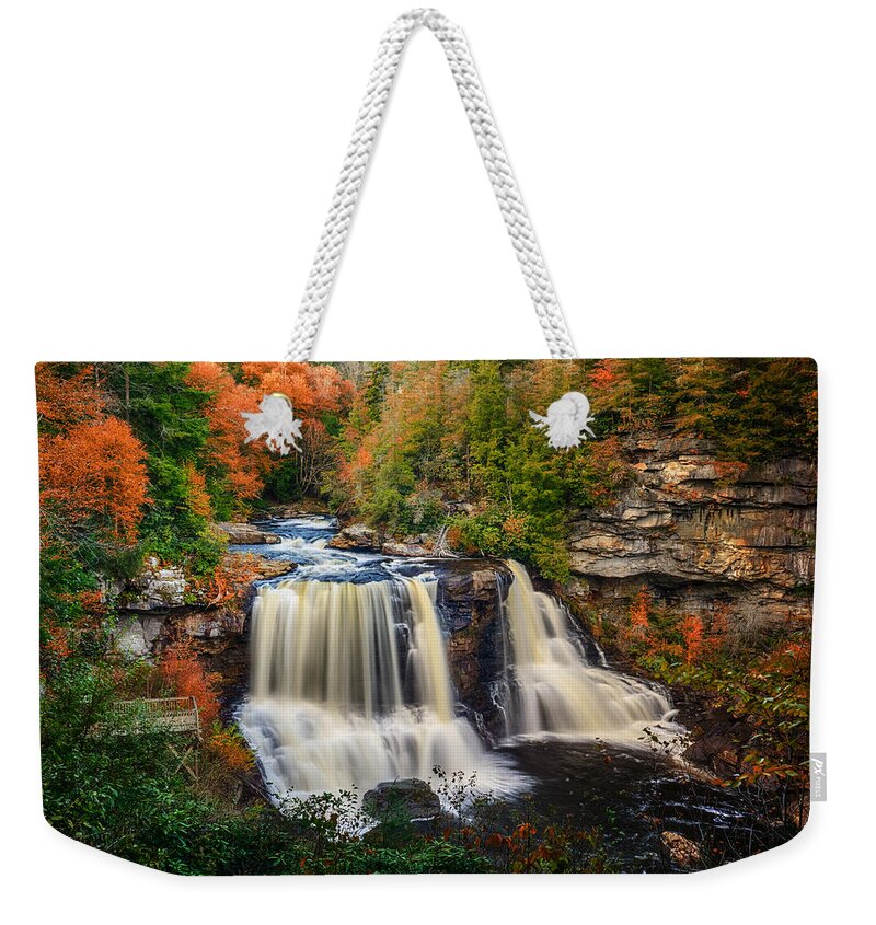 Wv Weekender Tote Bag featuring the photograph Autumn at Blackwater Falls by Amanda Jones