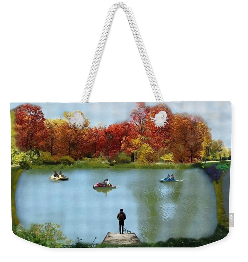 Autumn At Country Park Weekender Tote Bag featuring the photograph Autumn At Country Park Painted by Sandi OReilly