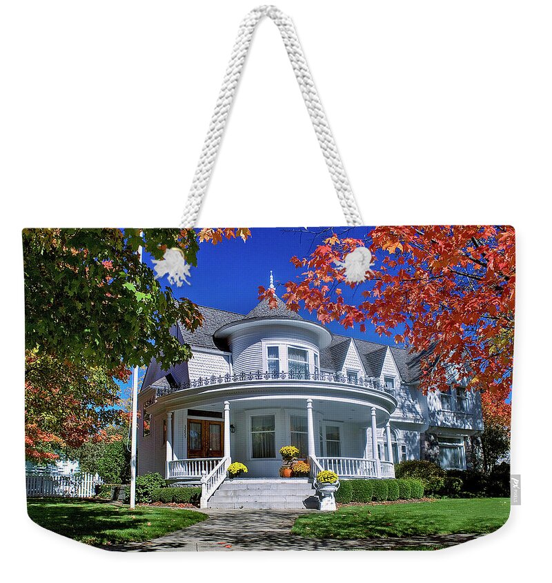 Honey House Weekender Tote Bag featuring the photograph Autumn at Honey House by Jill Love