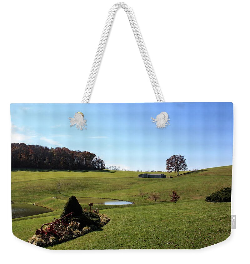 Frederick Weekender Tote Bag featuring the photograph Autumn in Frederick Maryland - Open Spaces by Ronald Reid