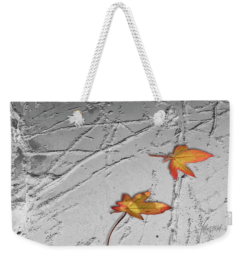 Digital Art Weekender Tote Bag featuring the photograph Autumn kisses winter by Ian Anderson