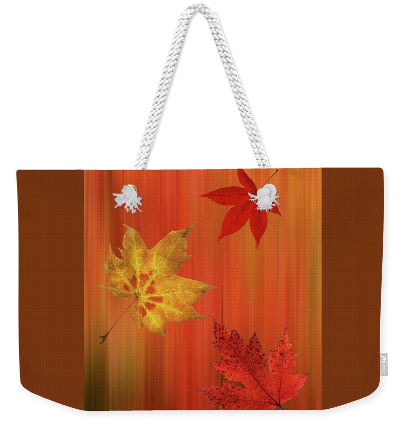 Autumn Leaves Weekender Tote Bag featuring the photograph Autumn Spirit Vertical by Gill Billington