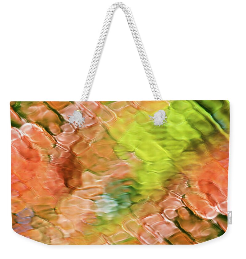 Water Weekender Tote Bag featuring the photograph Coral Coast Water Abstract by Christina Rollo