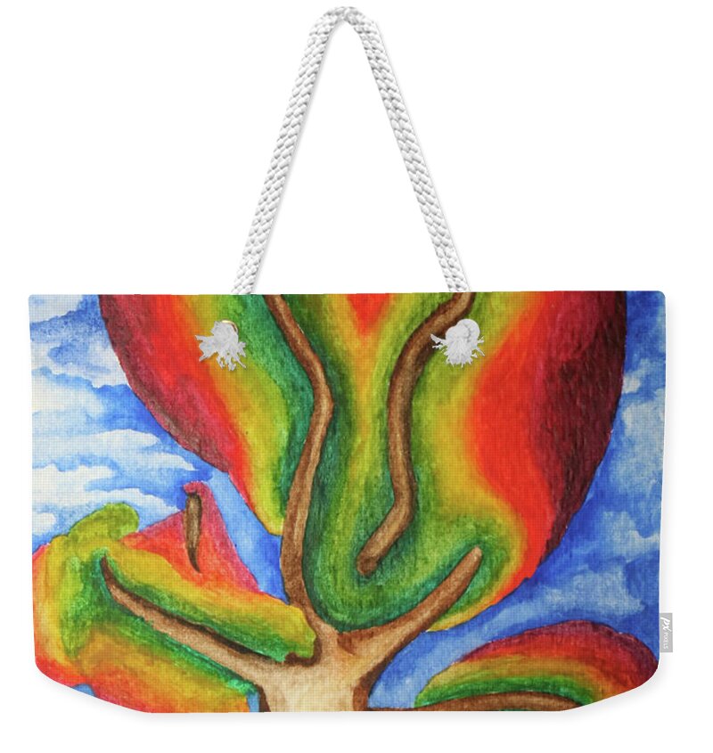 Nature Weekender Tote Bag featuring the painting Autumn Tree 2019 I by Robert Morin