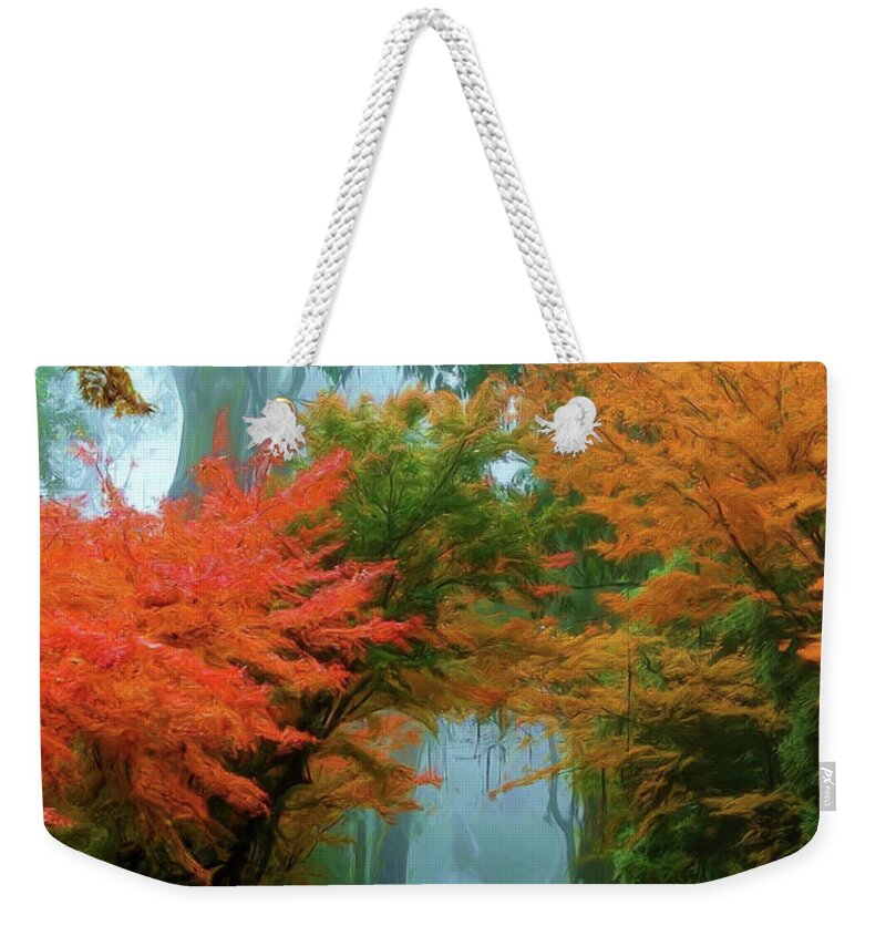 Autumn Weekender Tote Bag featuring the painting Autumn by Troy Caperton