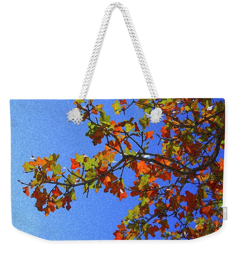 Autumn Weekender Tote Bag featuring the photograph Autumn's Colors by Sipporah Art and Illustration