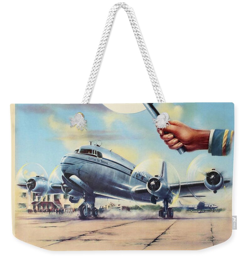 Vintage Airlines Weekender Tote Bag featuring the photograph Aviation Art 42 by Andrew Fare