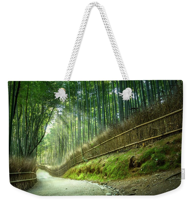 Scenics Weekender Tote Bag featuring the photograph Bamboo Park, Kyoto, Japan by Yustinus