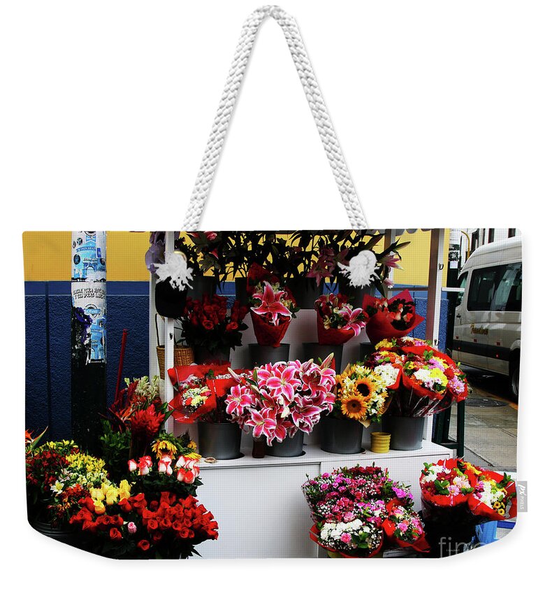 Flowers Weekender Tote Bag featuring the photograph Baranco Bouquets by Rick Locke - Out of the Corner of My Eye