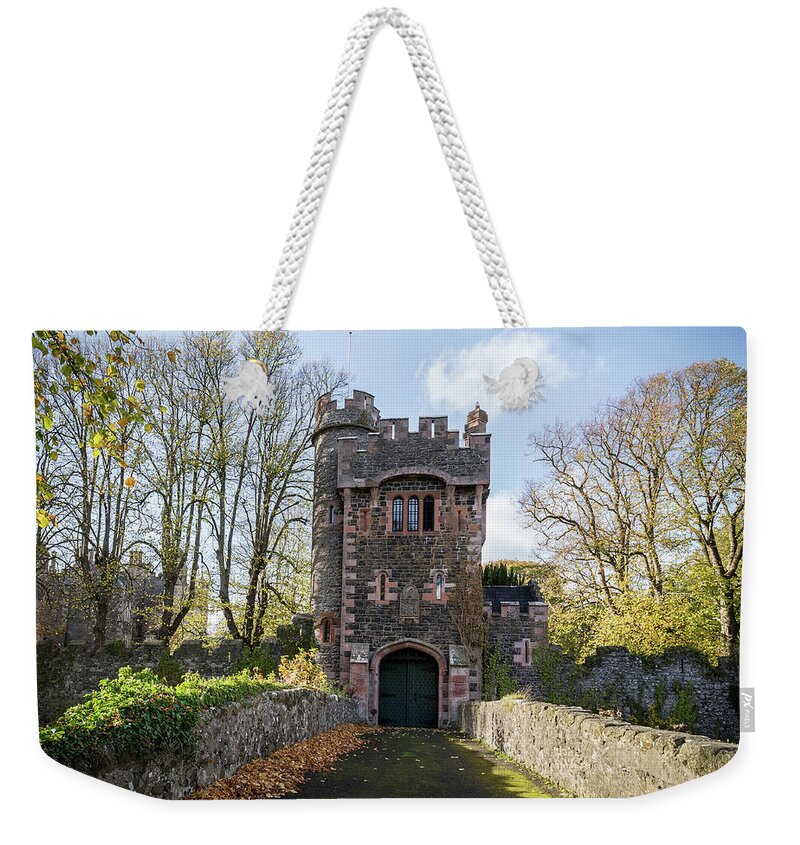 Barbican Weekender Tote Bag featuring the photograph Barbican Gate by Nigel R Bell