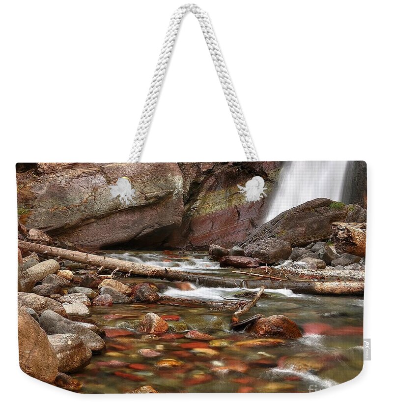 Baring Falls Weekender Tote Bag featuring the photograph Baring Falls by Steve Brown
