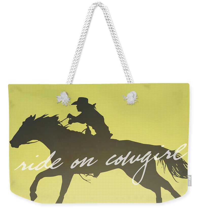 Ability Weekender Tote Bag featuring the photograph Barrel Racing Art by Dressage Design