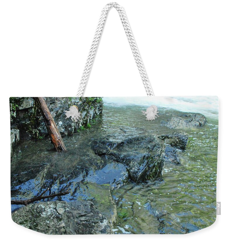 Abrams Falls Weekender Tote Bag featuring the photograph Base of Waterfall by Phil Perkins