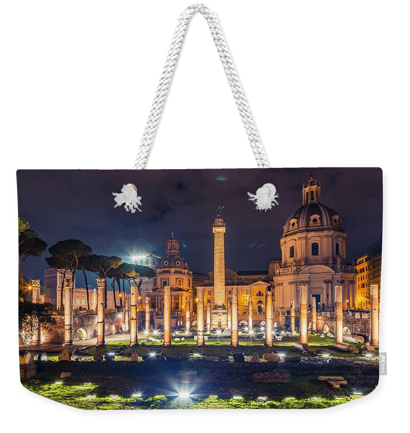 Architecture Weekender Tote Bag featuring the photograph Basilica Ulpia by ProPeak Photography