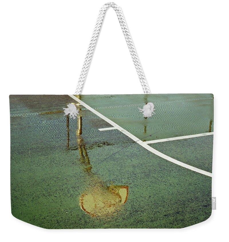 Court Weekender Tote Bag featuring the photograph Basketball Hoop by Daniel J. Grenier
