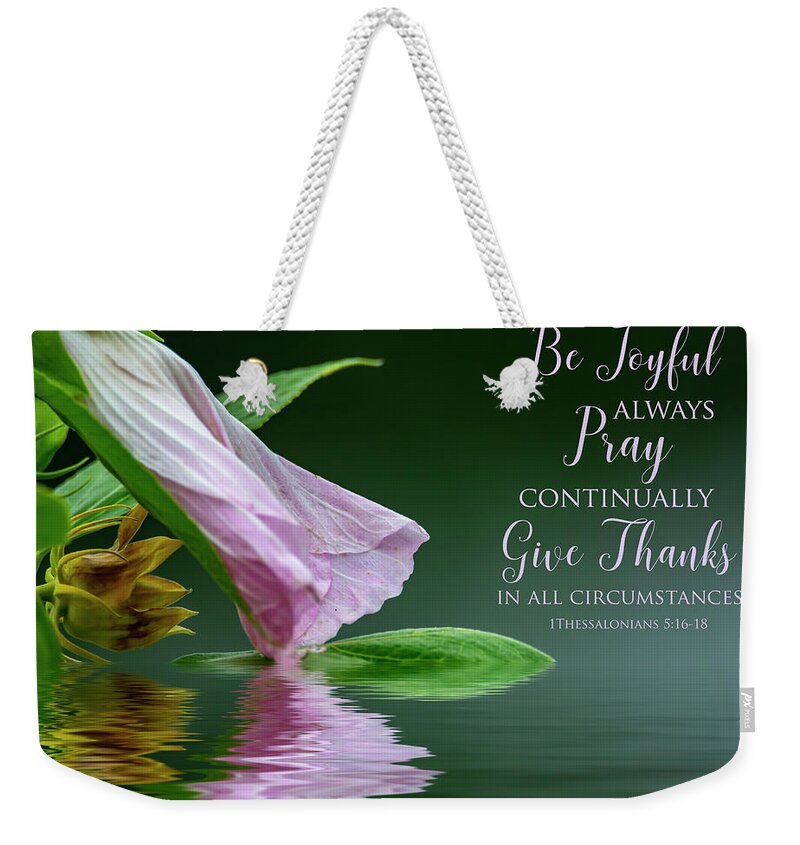 Flower Weekender Tote Bag featuring the photograph Be Joyful by Cathy Kovarik