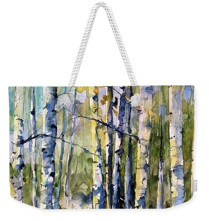 Watercolour Weekender Tote Bag featuring the painting Be the Light by Robin Miller-Bookhout