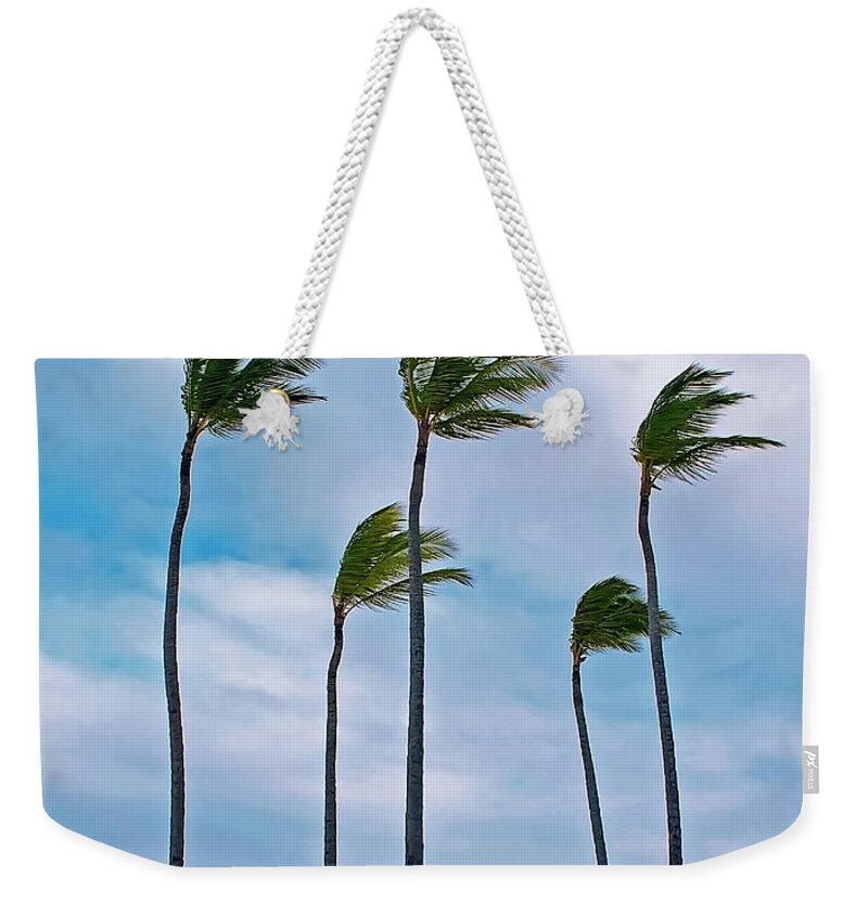 Tranquility Weekender Tote Bag featuring the photograph Beach And Coconut Trees by Photography By Roger Zayas©