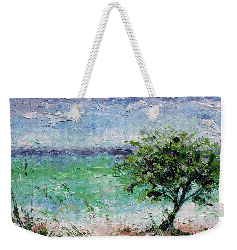 Ocean Weekender Tote Bag featuring the painting Beach Tree by William Love