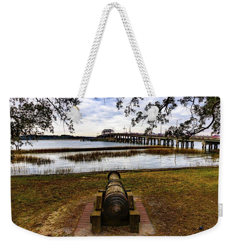 Beaufort Weekender Tote Bag featuring the photograph Beaufort Canon by Norma Brandsberg