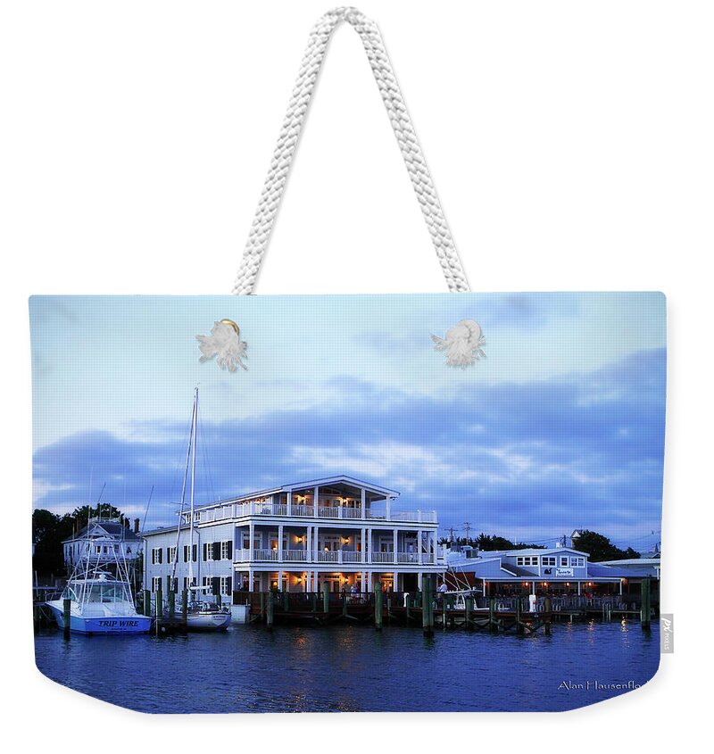 Photo Weekender Tote Bag featuring the photograph Beaufort Waterfront -1 by Alan Hausenflock