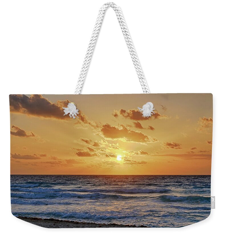 Cancun Weekender Tote Bag featuring the photograph Beautiful Cancun Sunrise Cancun Mexico by Toby McGuire