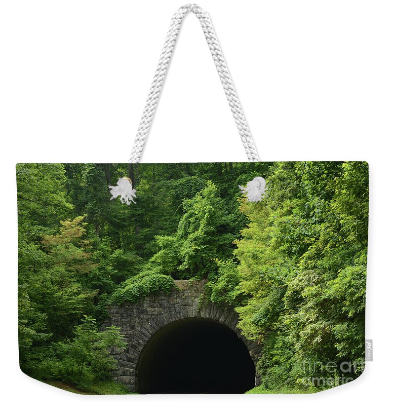 Tunnel Weekender Tote Bag featuring the photograph Beautiful Tunnel with Greenery, NC by Adrian De Leon Art and Photography