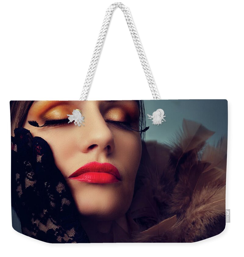 Woman Weekender Tote Bag featuring the photograph Beautiful Woman by Jelena Jovanovic