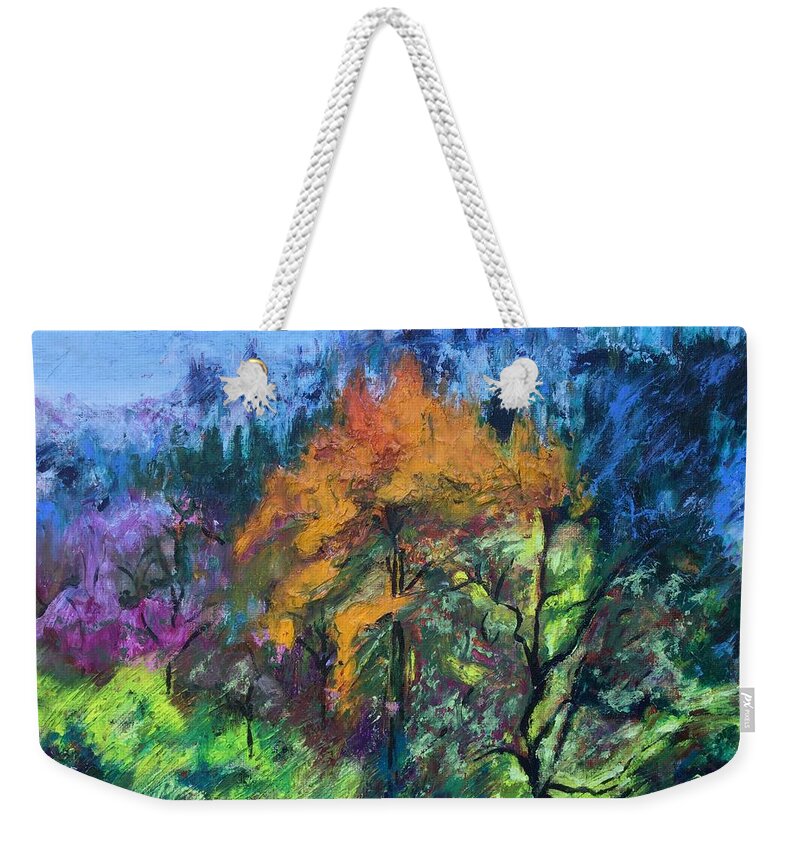Beauty In The Forest Weekender Tote Bag featuring the painting Beauty in the Forest by Therese Legere