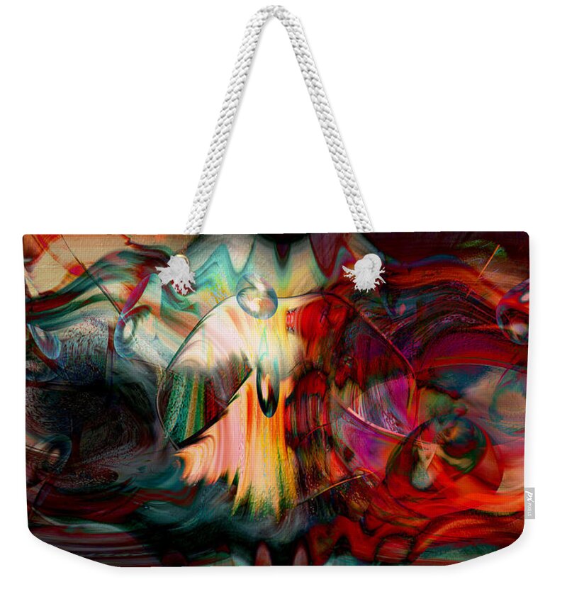 Behind Our Bubble Weekender Tote Bag featuring the digital art Behind Our Bubble by Linda Sannuti