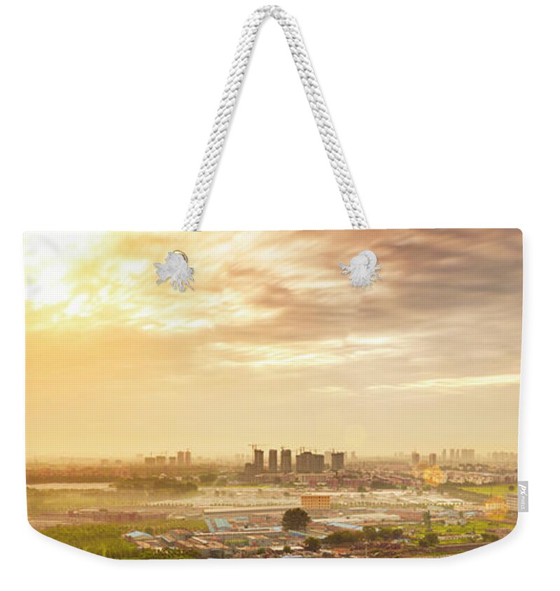 Tranquility Weekender Tote Bag featuring the photograph Beijing Cityscape Panorama by Czqs2000 / Sts