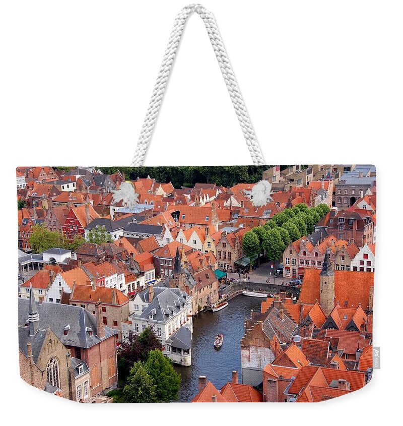 Belgium Weekender Tote Bag featuring the photograph Belgium, Brugge, Cityscape by Deborah Lynn Guber