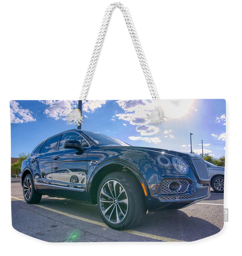 Bentley Weekender Tote Bag featuring the photograph Bentley Bentayga by Anthony Giammarino