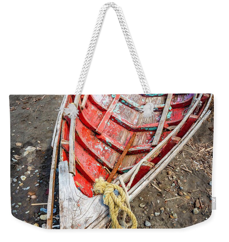 Boat Weekender Tote Bag featuring the photograph Better days by Gary Felton