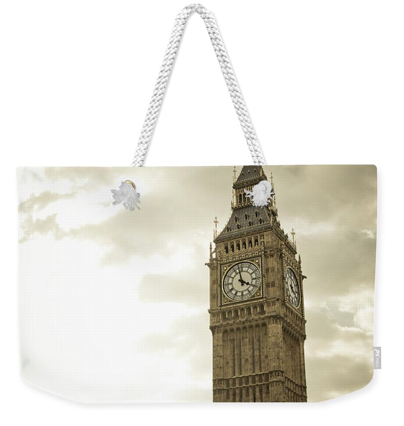 Clock Tower Weekender Tote Bag featuring the photograph Big Ben Clock Tower by Lisa Barnes