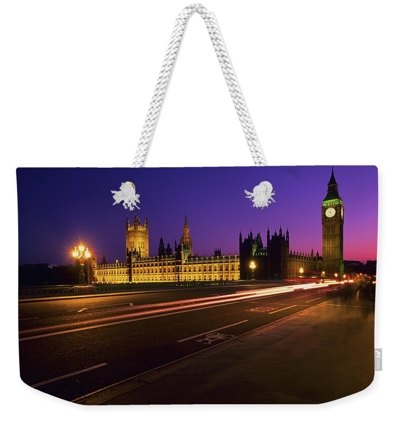 House Of Commons Weekender Tote Bag featuring the photograph Big Ben Clock Tower, London, Uk by Stuart Dee
