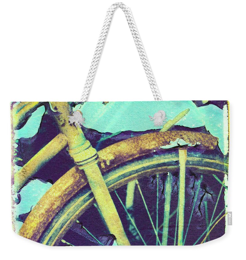 Abstract Weekender Tote Bag featuring the photograph Bike 3 by Joye Ardyn Durham
