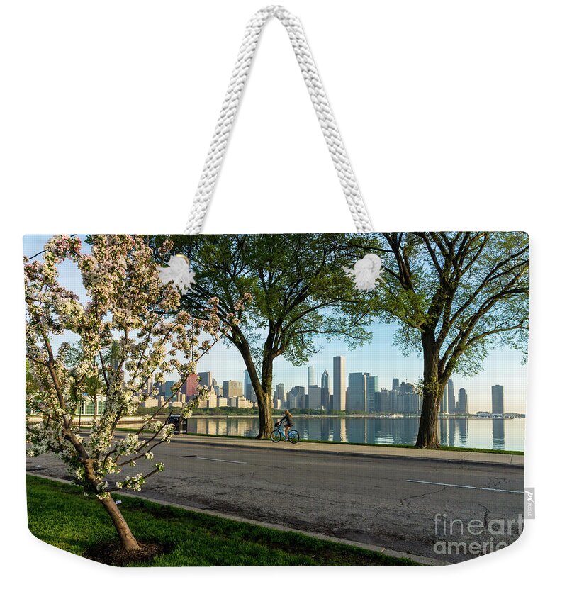 Chicago Weekender Tote Bag featuring the photograph Bike Ride Down Solidarity by Jennifer White