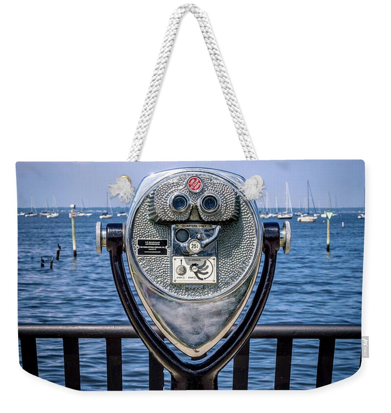 Keyport Weekender Tote Bag featuring the photograph Binocular Viewer by Steve Stanger