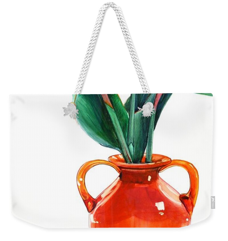 Bird Of Paradise Weekender Tote Bag featuring the painting Bird of Paradise by Jane Loveall
