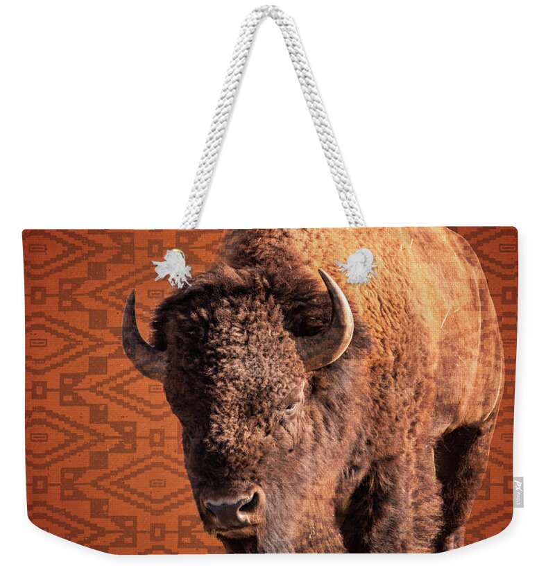 Bison Weekender Tote Bag featuring the photograph Bison Blanket by Mary Hone
