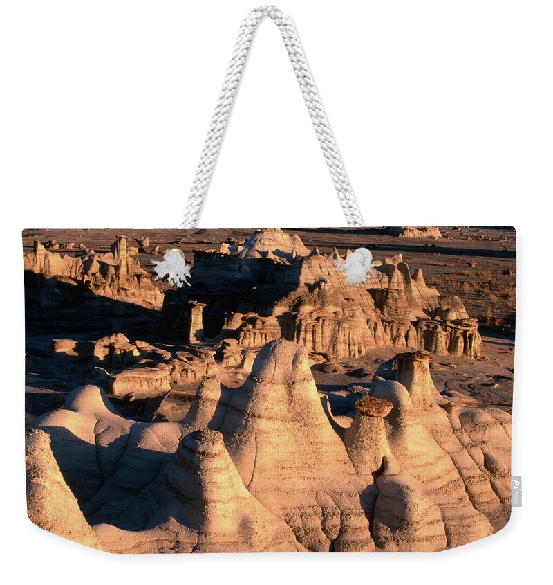 Toughness Weekender Tote Bag featuring the photograph Bisti Badlands, Bisti Wilderness Area by Mark Newman