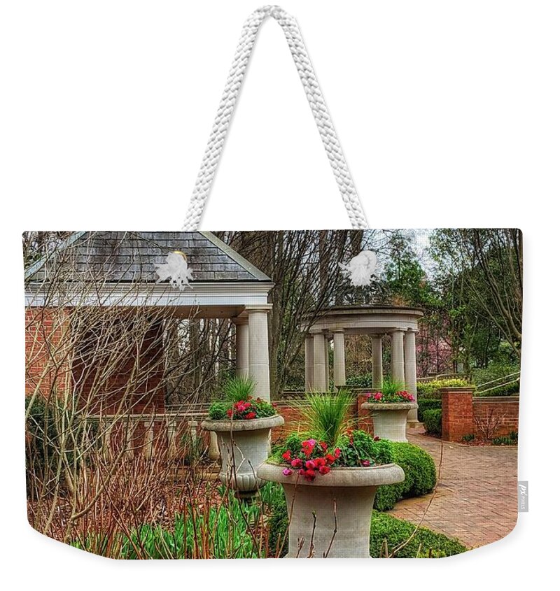 Winter Garden Weekender Tote Bag featuring the photograph Bits of Green by Portia Olaughlin